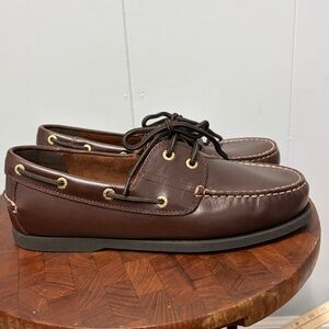 Docker's Men's Vargas  Brown Leather Boat Shoes Size 10W